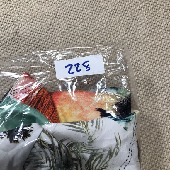 Croft And Barrow Shorts Men Small White Swim Trunks Hawaiian Multi Colored - Picture 8 of 8